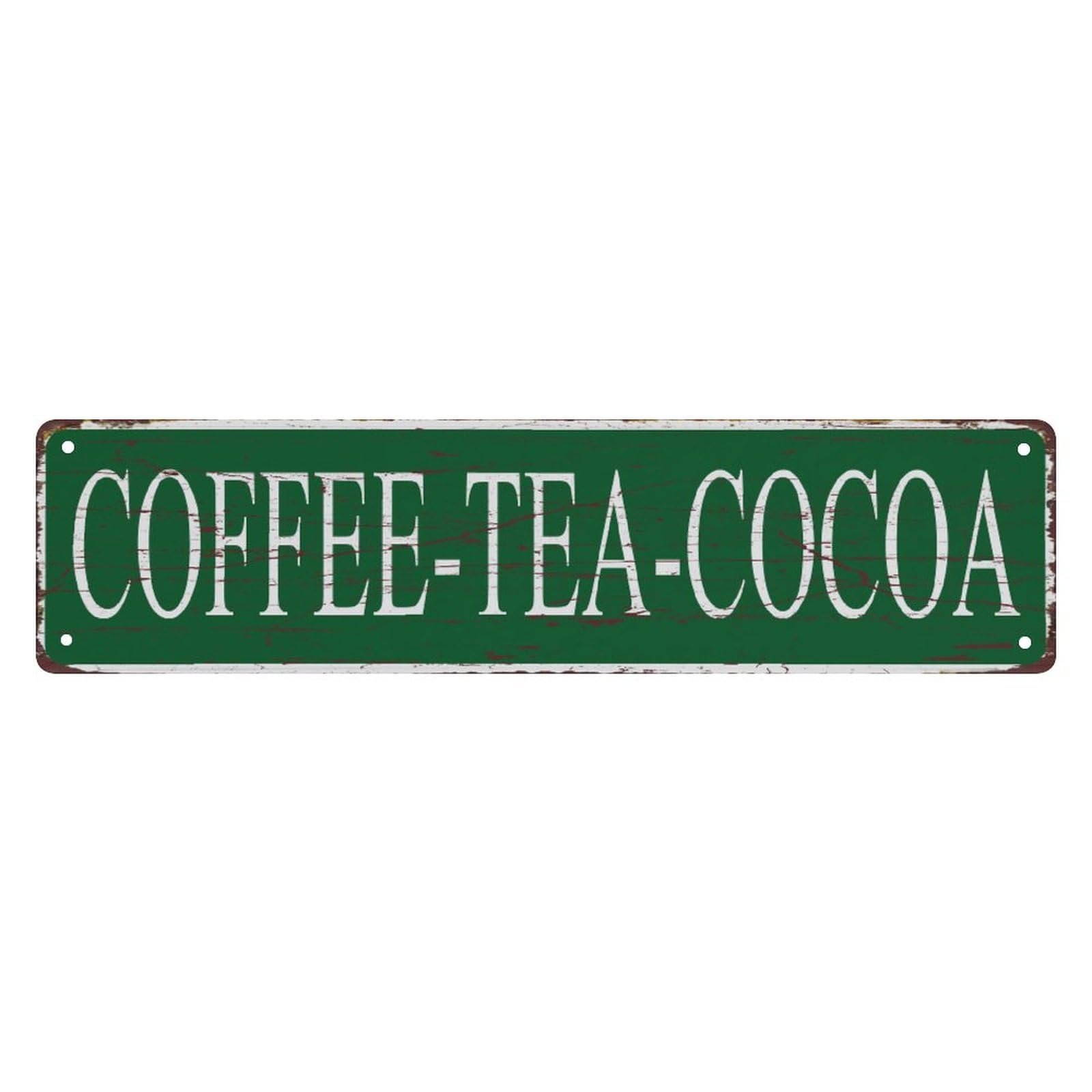 Coffee Tea Cocoa Retro Metal Tin Signs 4x16 Inch For Shop Yard Man Cave Garage Outdoor Funny Wall Decor Decorative Poster Plate