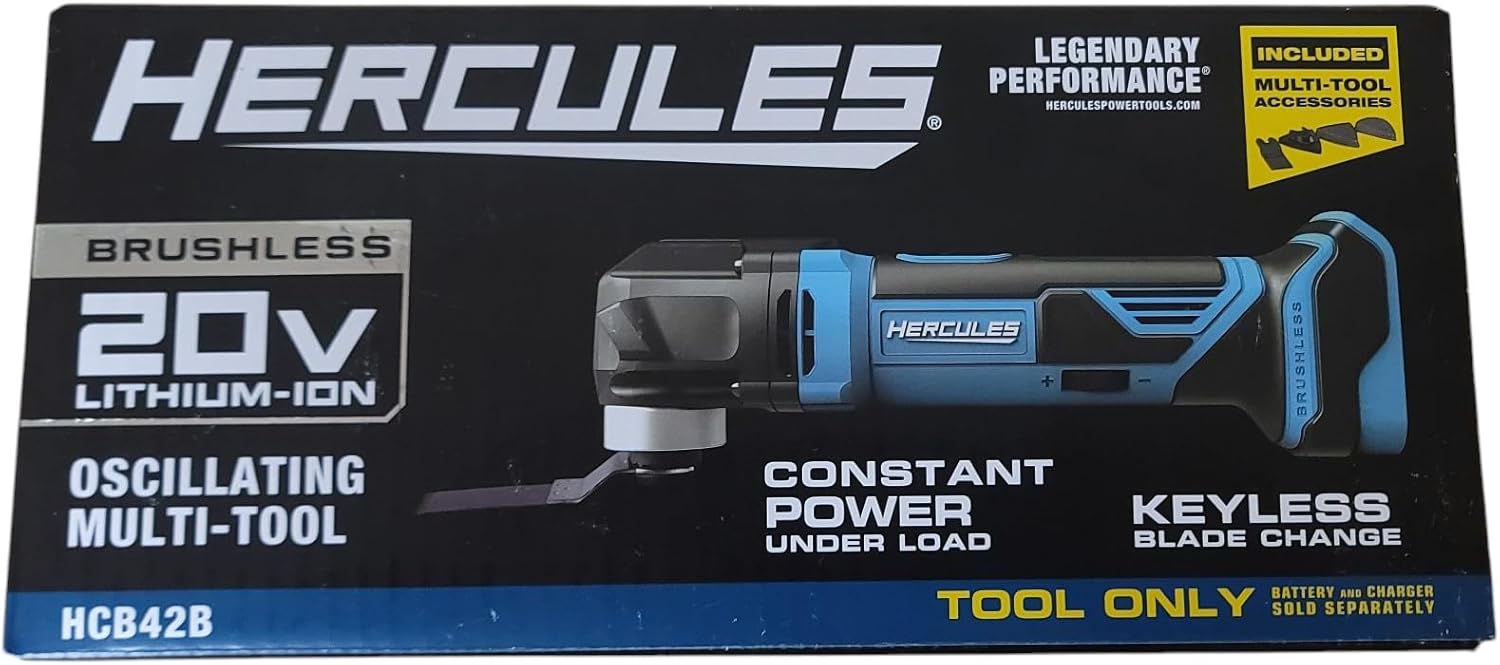 20V Brushless Cordless Variable-Speed Oscillating Multi-Tool - Tool Only - Compatible with Hercules
