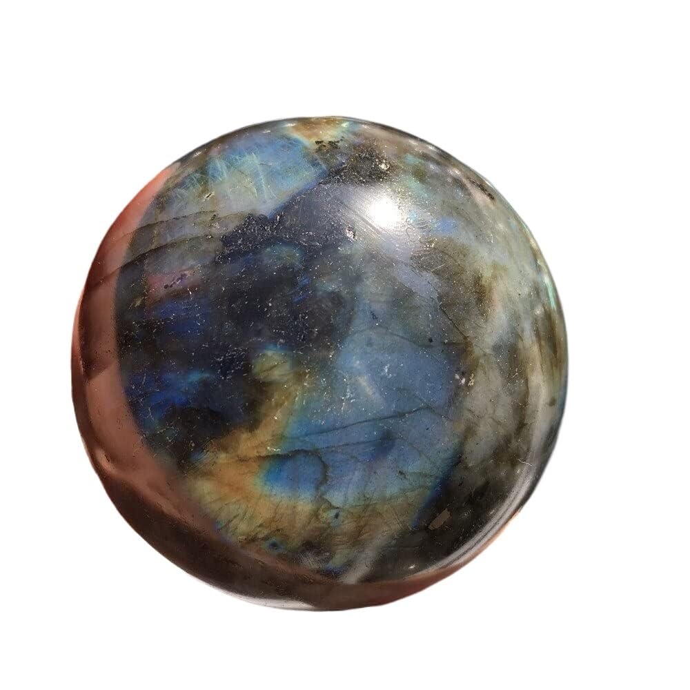Bola de cristal de cuarzo natural de 50-60mm con soporte de esfera geométrica para decoración