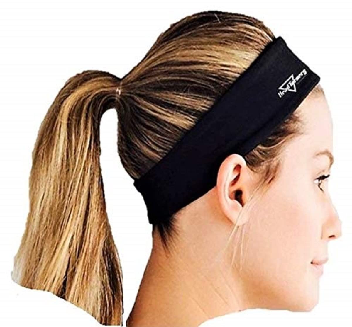 HeadTurners Polyester Cotton Headband Elastic Stretchable Multi Purpose Sweatbands for Yoga, Sports, Dance, Headwrap, Hairband Black White, Med, for Women/Girls- (Black, Pack of 1) (B08WC94W38) Amazon Price History, Amazon Price Tracker