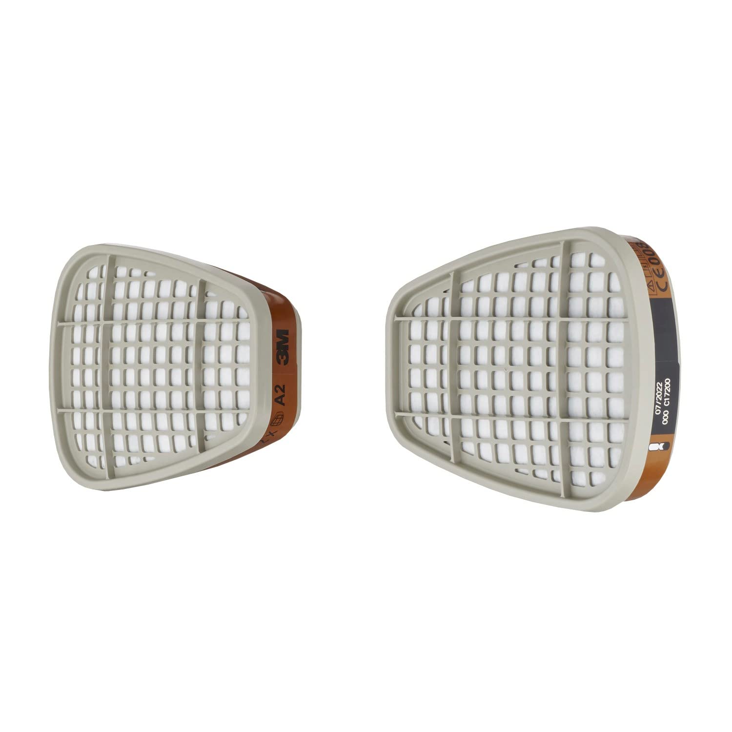 3M Filtro de vapores orgánicos 6055, A2 para las series 6000 y 6500, 1 par/paquete (Paquete de 2)