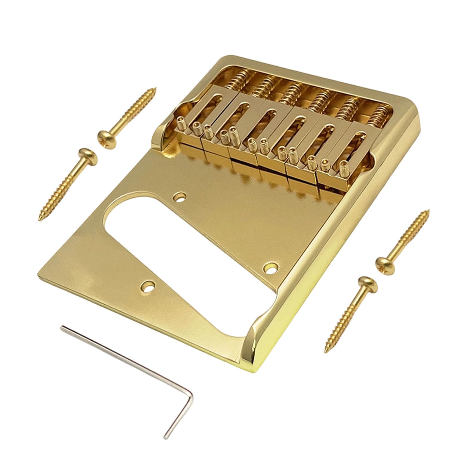 Innovador puente de guitarra para instrumentos de cuerda con sillines de latón ajustables y estabilidad de afinación, puente de guitarra moderno