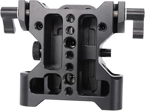 Miniatura 6 de NICEYRIG Placa base de riel de varilla de 0.591 in de liberación rápida para Arca-Swiss estándar, placa base de cámara DSLR 2 en 1 aplicable para