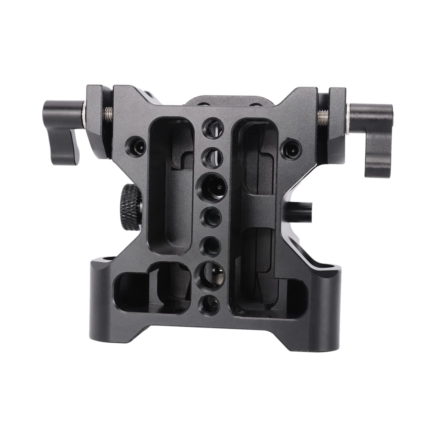 NICEYRIG Arca 545 Plaque de Base Standard à Double Trou avec Pince de Rail de 15 mm, Tige réglable en Hauteur pour trépied d'appareil Photo Universel Arca Standard 15 mm Rod