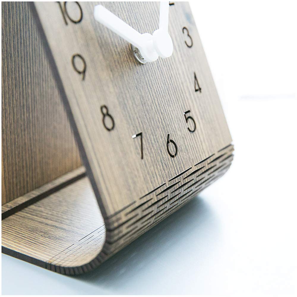 Tischuhr Holz Stille Uhr Kreative Wohnzimmer Persönlichkeit Home Mute Art Deco Moving Kinder Cartoon Charakter Nette Schlafzimmer Essentials Büro Küche Dekoration,Woodcolornumbers