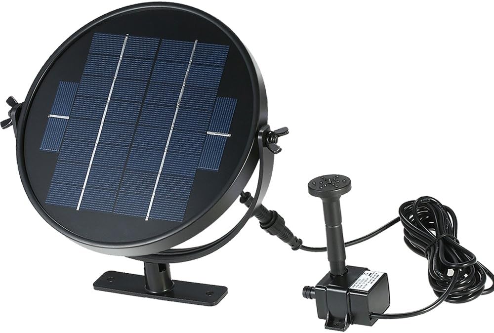 Solar Pump Panel Kit,Submersible Solar Water Pump Kit for Fountain Pool Water Gardens (3W)