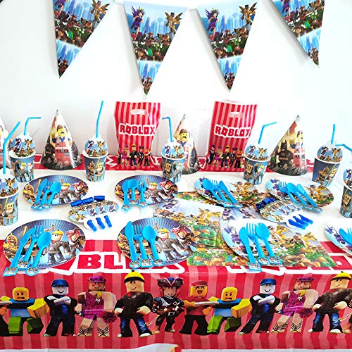 94-delige speelpartyaccessoireset, feestservies, inclusief banner, tafelkleed, borden, kopjes, servetten, hoed, rietjes… - Image 7