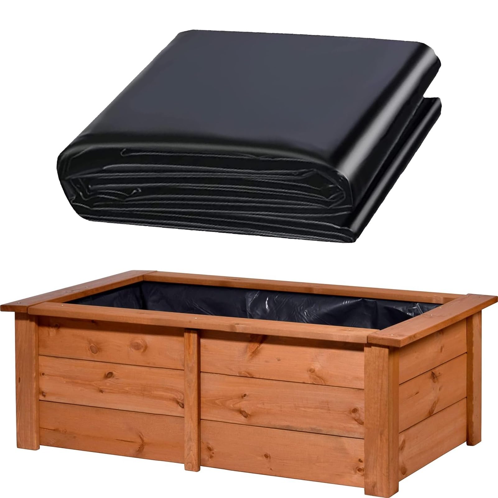 MARXAN Pond Liner 1x6m 2x3m 3x4m 4x6m 5x8m 8x10m 10x12m Impermeable Pond Lining for Fish Ponds, Water Features, Streams, Landscaping, Plant Box Damp Proof Membrane(3x3m(9.8x9.8ft))
