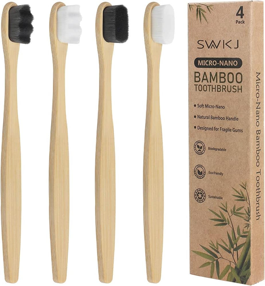 Cap Bambou -- Brosse à dents adulte x4 poils souples gravées Cap Bambou main image 1