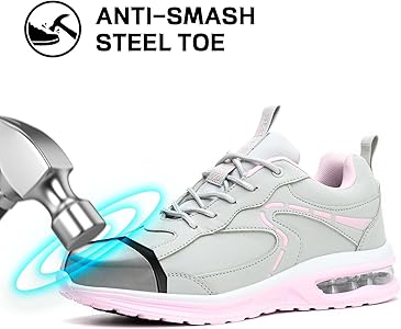Amazon.com: Stasslang Women's Pink 36 Industrial Work Shoes, Steel