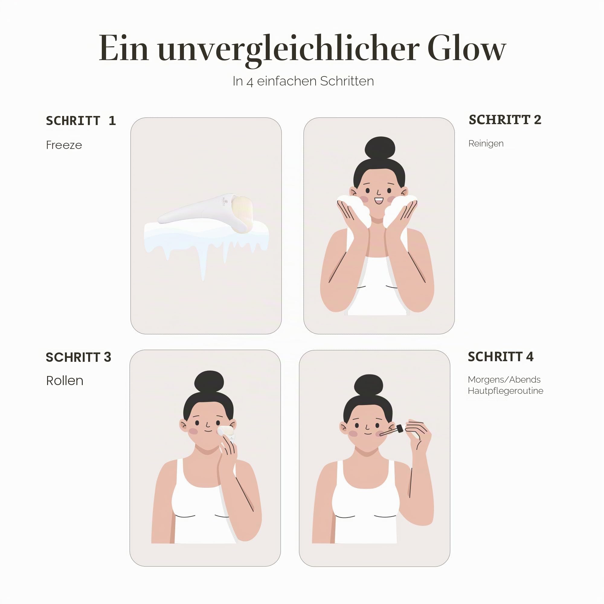 Project E Beauty Eisroller Kältetherapie | Gesicht Auge Körper Massage Massagegerät unter den Augen Schwellungen Aufhellen Abkühlen Falten Straffen Dunkle Ringe Reduzieren Muskelkater Schmerzlinderung
