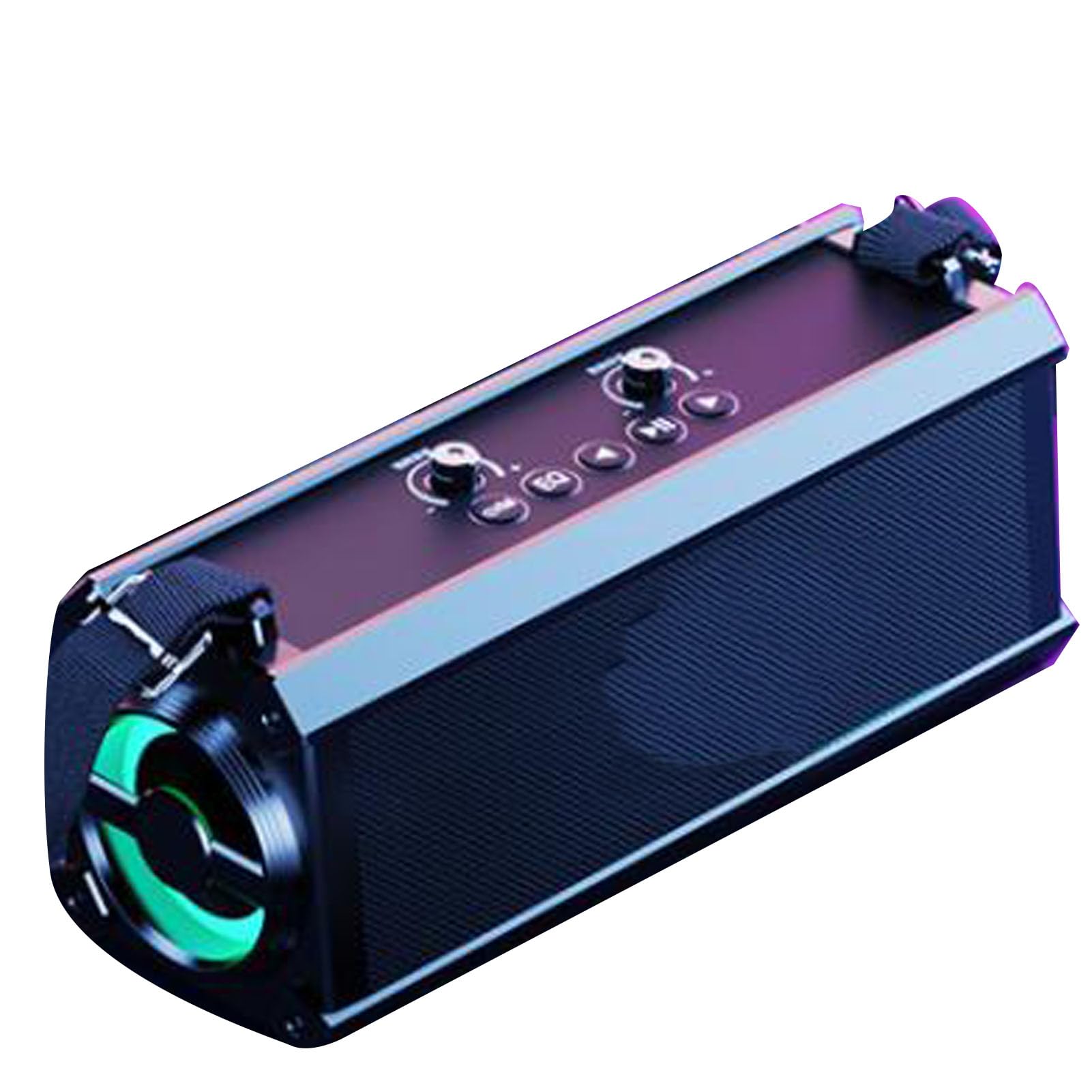 BT Speaker Portable Speakers, High Power RGB Light Portable BT Speaker Home Outdoor Speaker with Microphone for Karaoke