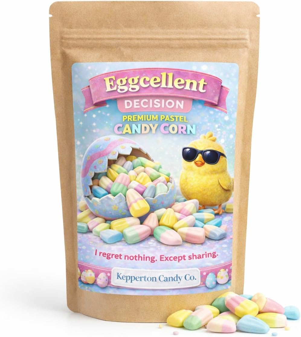 Eggcellent Decision Candy Corn - Pastel Pink Blue Green Yellow Easter Basket Stuffer Snacks, Kids, Twins, Teenagers Adults Spring Celebration Door Prizes Unisex Gifts