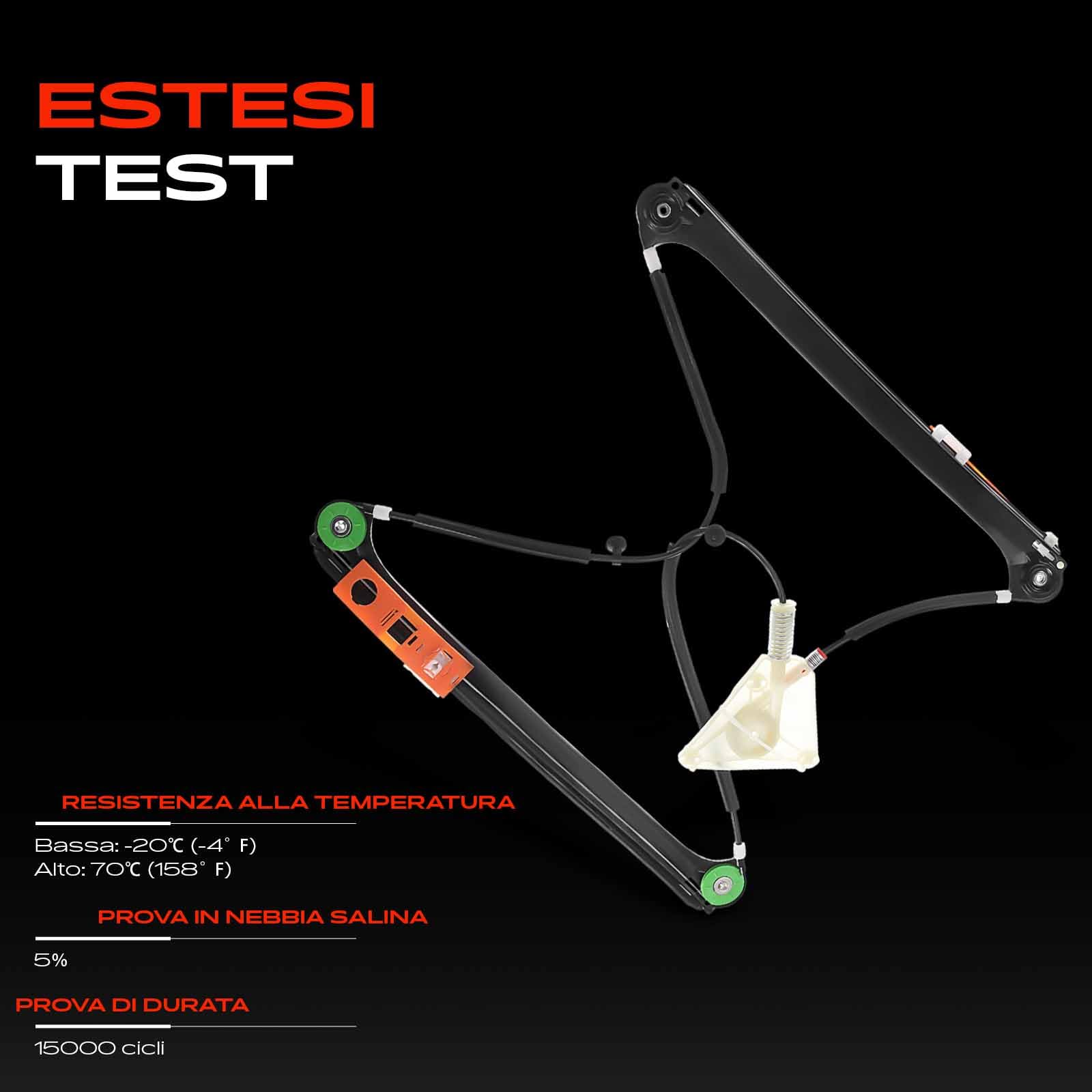 Frankberg Elettrico Alzacristalli senza Motore 4/5-Porte Anteriore sinistro Compatibile con A3 8P1 Tutti i Motori Compatto 2003-2012 8P4837461A