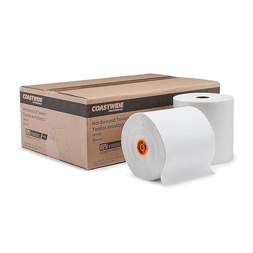 Professional CWJHT-WHT - Toallas de papel para enrollado duro, 1 capa, 800 piesrollo