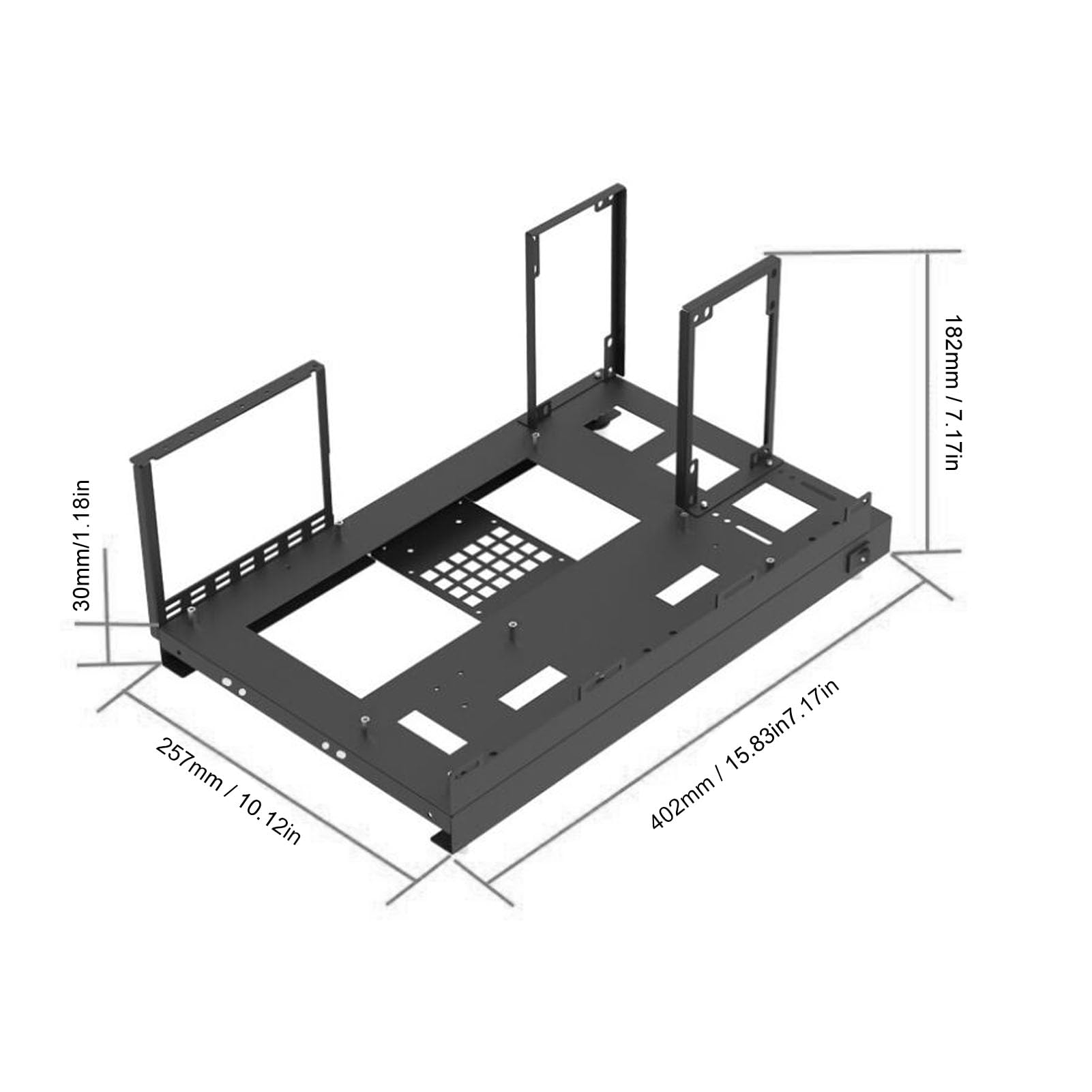 Alomejor Bastidor para Placa Base de Computadora DIY, Refrigeración Potente para PC para Juegos ATX M ATX ITX, Bastidor de Chasis con Marco Abierto de Placa de Acero para Entusiastas y Jugadores,