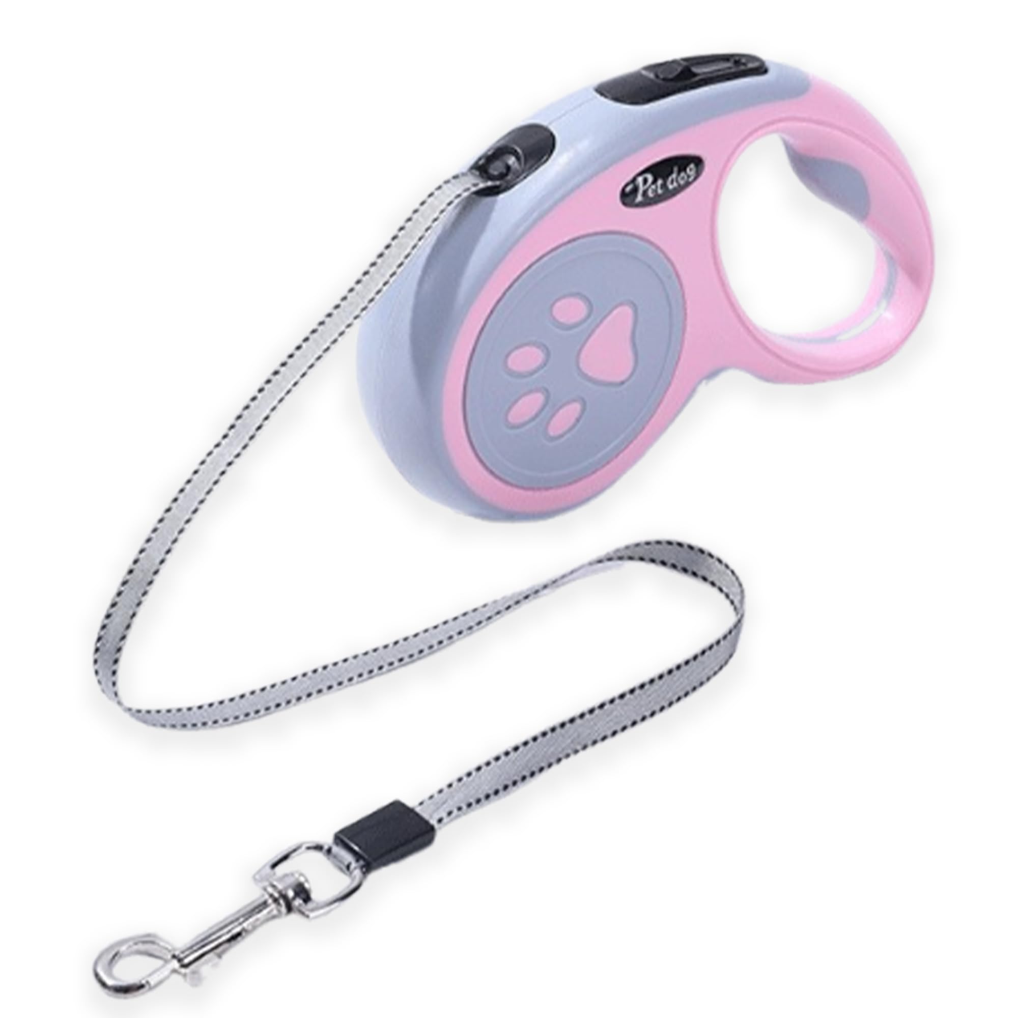 Retractable Dog Lead, Shunshi Heavy-Duty Extendable Dog Leads, 5M/16FT Strong Nylon Tape Leash, One-Handed Brake & Lock