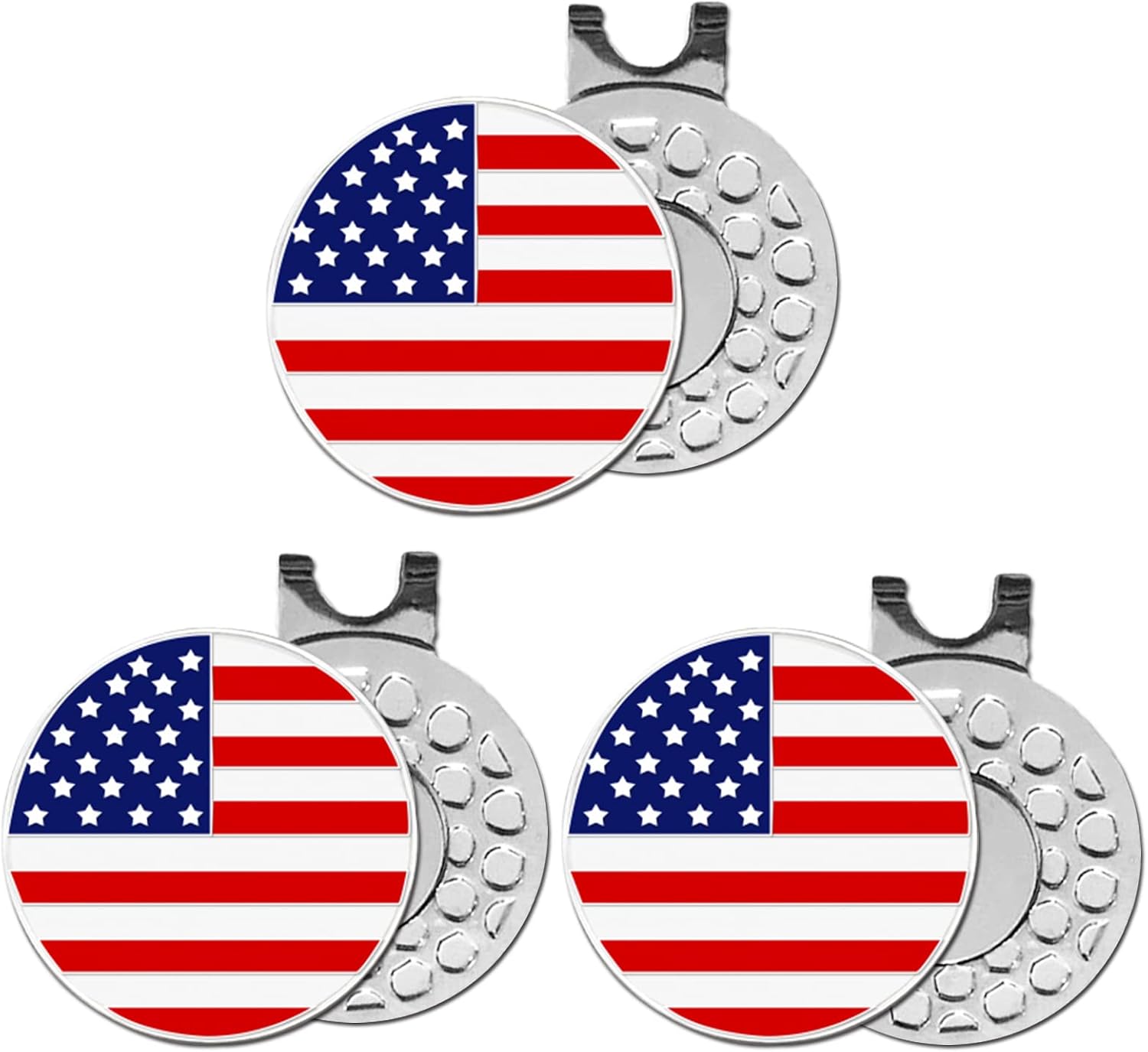 FINGER TEN Golf Ball Marker with Hat Clip or Marker Only, Metal Golf Ball Markers Assorted Designs for Putting Green, Portable Golf Accessories for Men Women