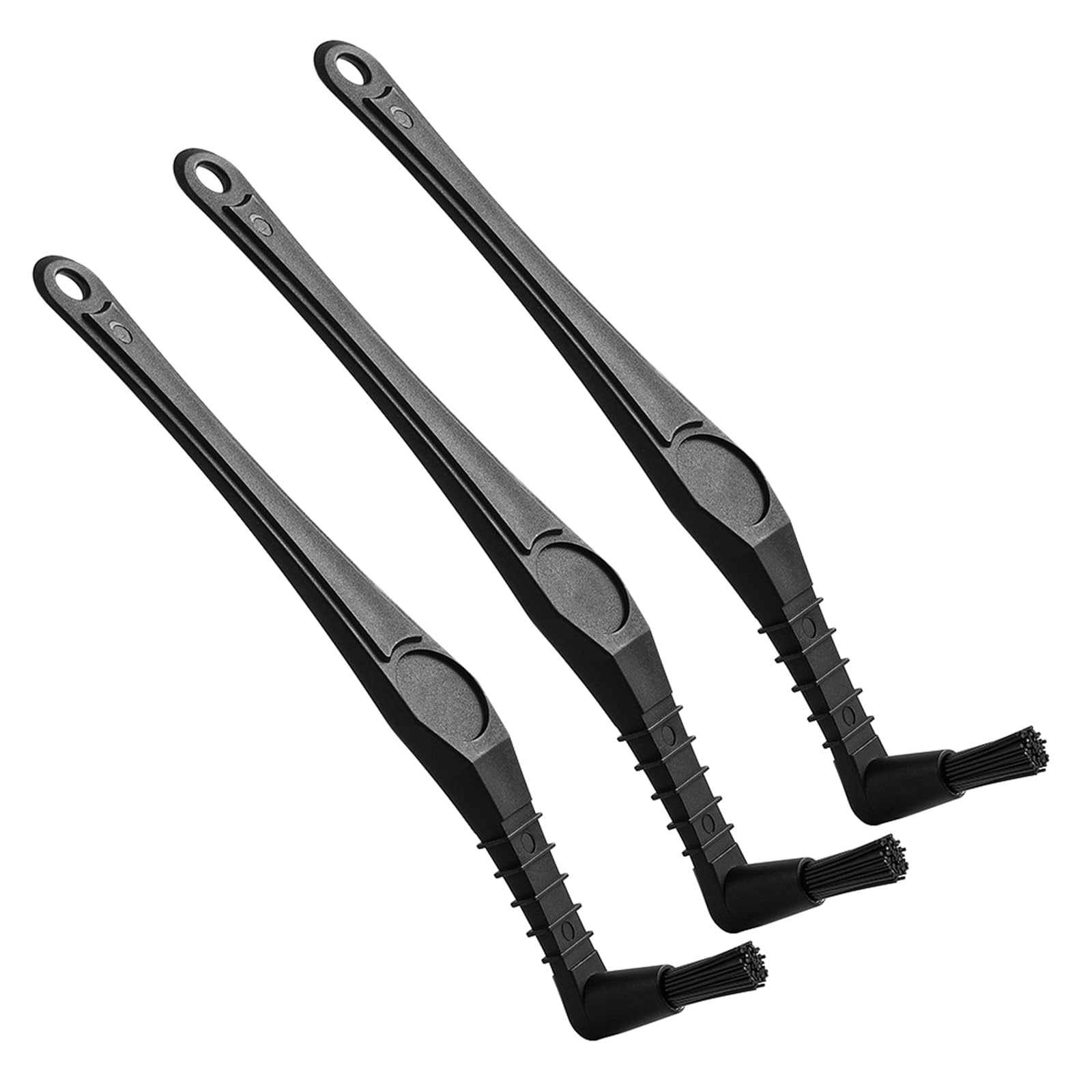 MALSSE 3pcs Coffee Equipment Cleaning Brushes Practical Espresso Appliance Elbow Brush with Angled Head Supplies Espresso Machine Cleaning Brush