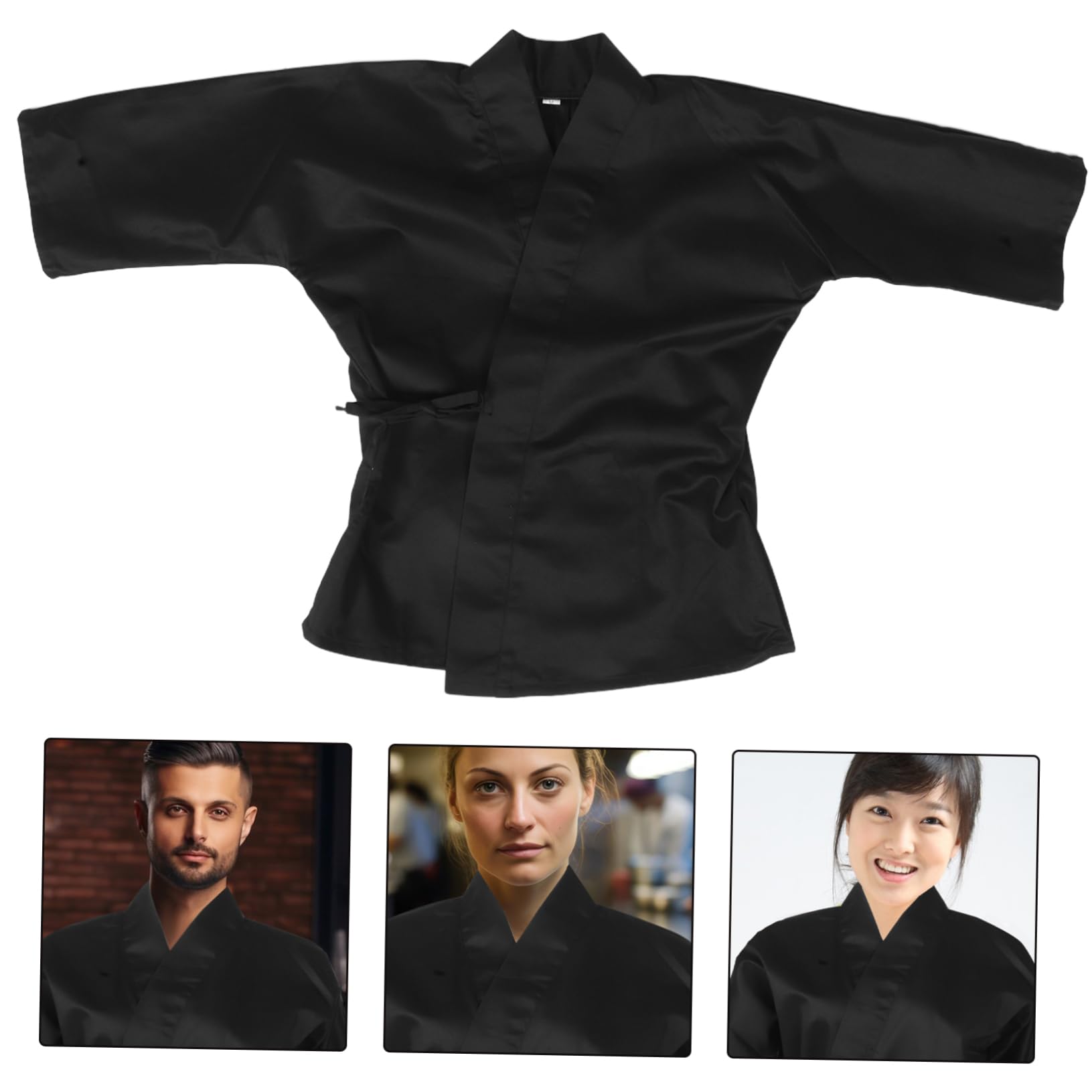 Beaupretty Divisa Cuoco Stile Giapponese Giacca Chef per Sushi Bar e Ristoranti Giapponesi Abito Completo per Personale di Cucina Tessuto Robusto e Traspirante Facile da Pulire e Mantenere