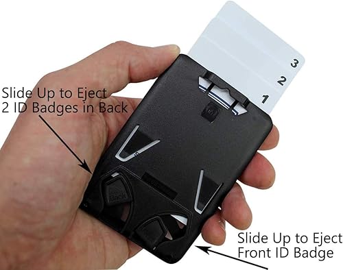 Miniatura 9 de Resistente placa de acompañante carabinero y Clave carrete por KEY-BAK con tres tarjeta policarbonato de identificación titular por Specialist ID