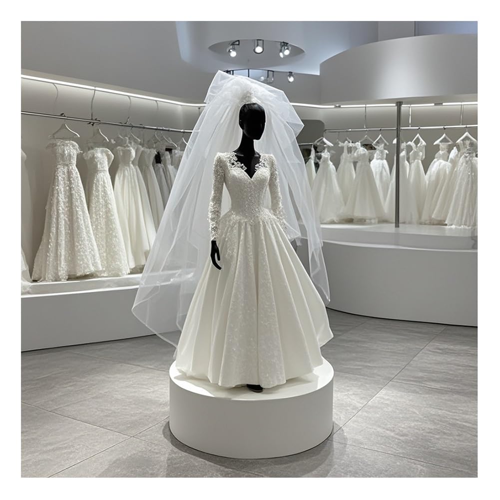 LYDBMYT Round Bridal Pedestal Stand - 180 Lb Capacity Column Riser for Wedding Displays, Mannequins, Shoes & Bags - 30x50 cm Showcase Platform, Perfect for Events & Retail