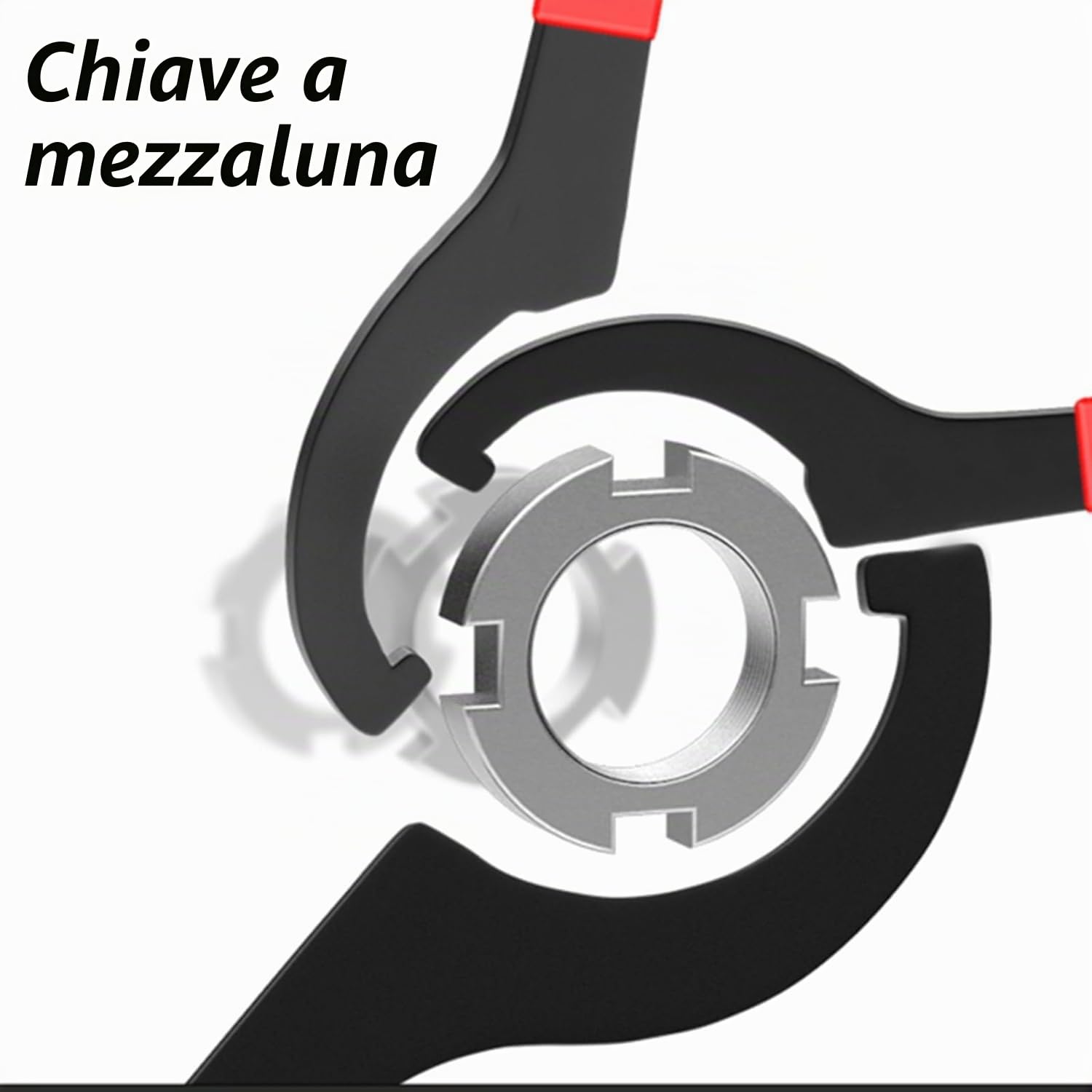 C Gancio Chiave Chiave, 4 PZ Regolabile C Gancio Chiave,Chiave a Gancio Regolabile,Strumento di Rimozione Della Chiave a Filetto per Sospensioni,Attrezzo per ammortizzatori con Impugnatura Antiscivolo