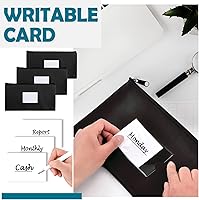 Vista 3 de Paquete de 6 bolsas de dinero con cremallera para dinero en efectivo, 11.25 x 6.25 pulgadas, color negro, bolsas de depósito bancario