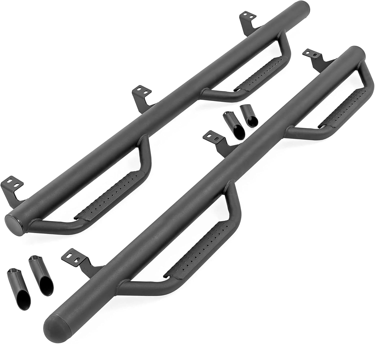 Rough Country Nerf Step Bars for Toyota 4Runner (2010-2024) Non-Limited - Rugged Full Length Nerf Bar with Side Steps, Bolt-On Install