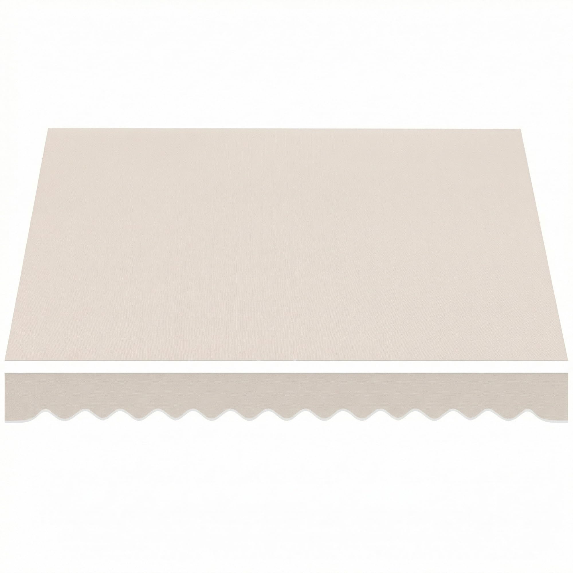 Outsunny Toile de Rechange Store Banne avec Lambrequin, Déperlante, Toile de Remplacement pour Store, Compatible 3,5 x 2,5 m, Tissu en Polyester Haute densité 280 g/m², Anti-UV, crème