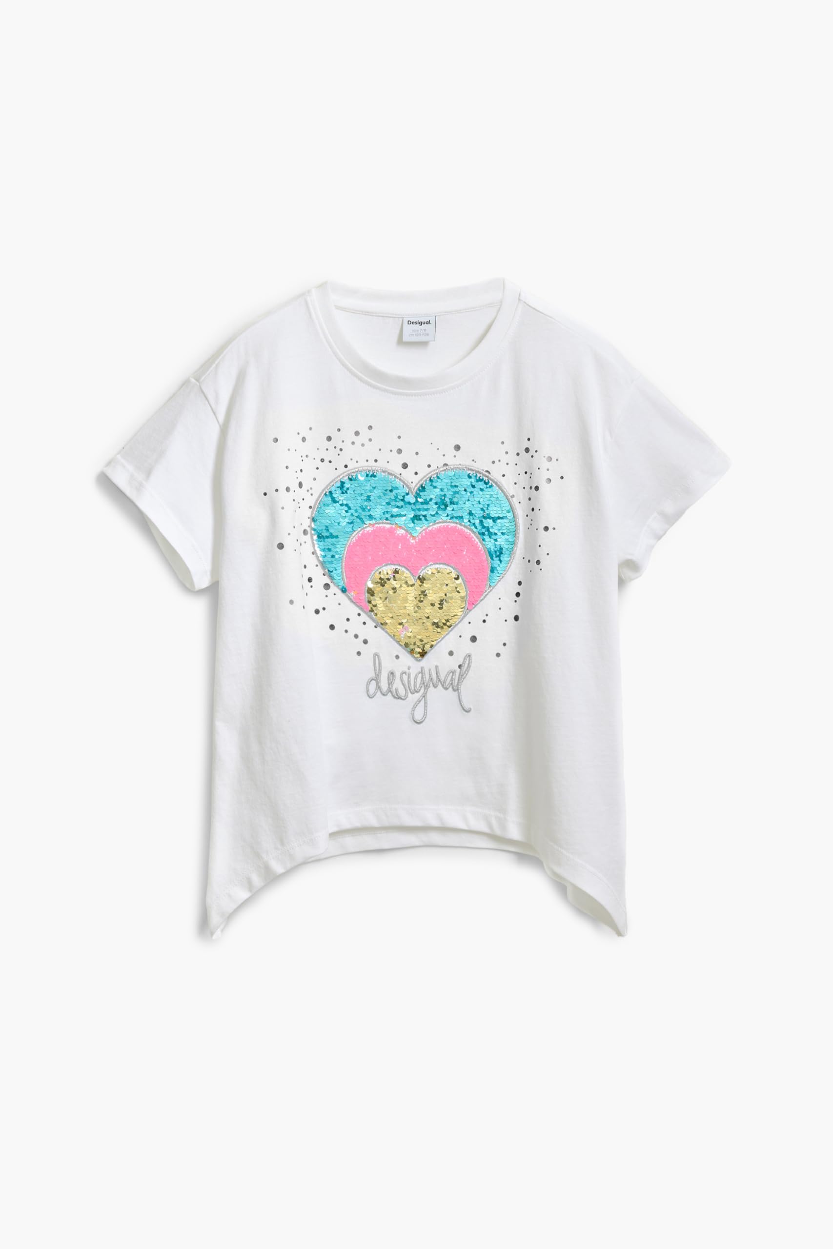 Desigual Unisex Kinder 25SGTK01 T-Shirt, White, 13/14