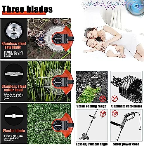 Tondeuse à gazon sans fil rechargeable et désherbeur de jardin 24V
