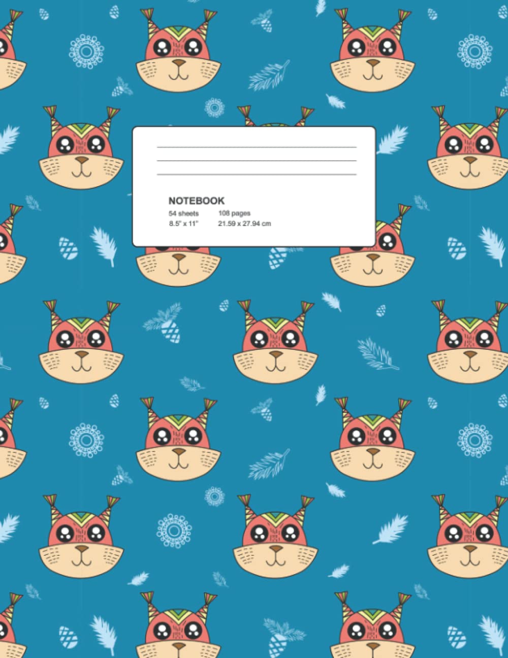 Notebook: Cartoon Chipmonk notebook journal 8.5 x 11: kids composition notebook