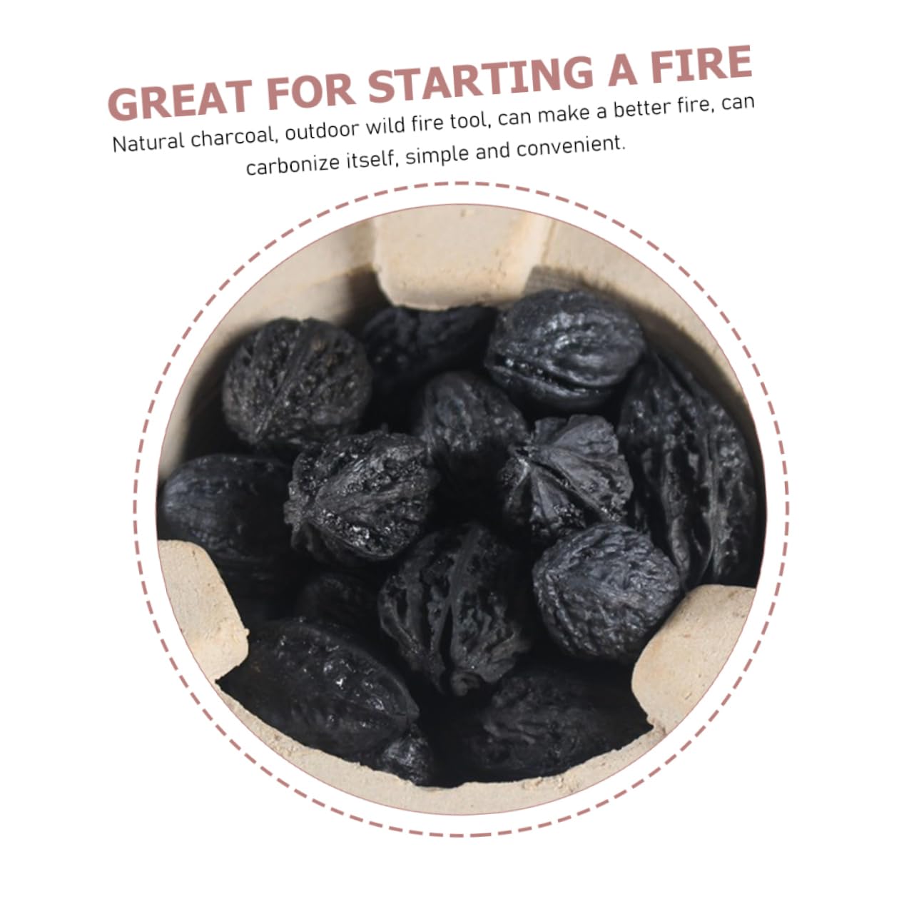 Carboncino per Grigliare, 500g Sacchetto Nero per Campeggio, Bush Craft e Cucina Esterna