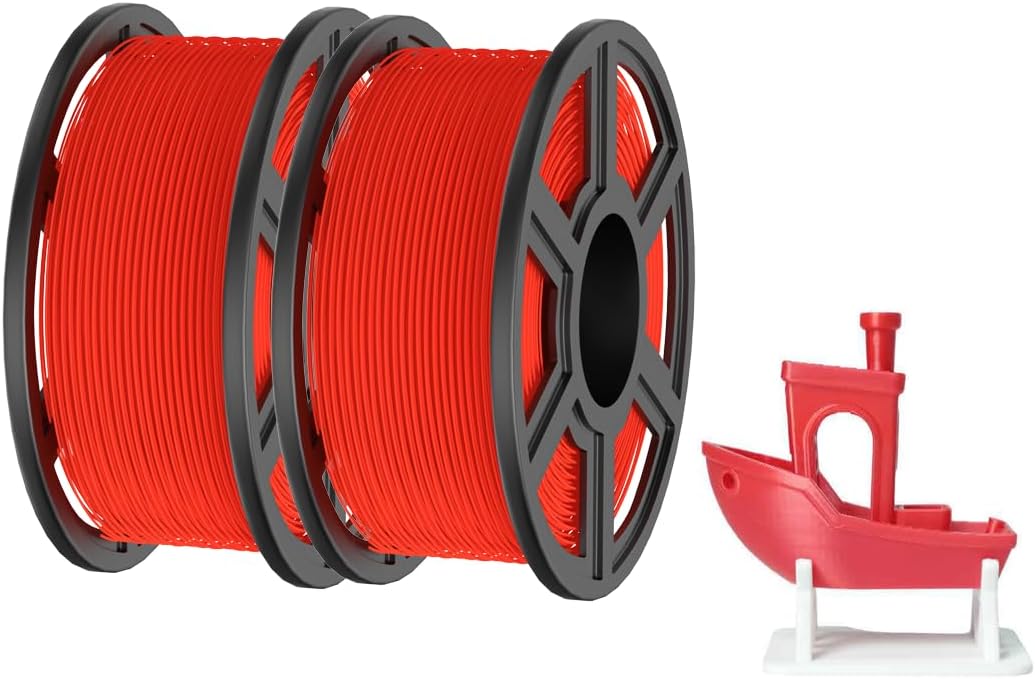 High-Speed PLA Filament 1.75mm, Flsun 3D Printer Filament Optimized for 600mm/s Print Speed, Tangle-Free, Low Warping, for Fast Prototyping, V400 3D Printer Filament 1kg (2.2lbs) (2KG Black)