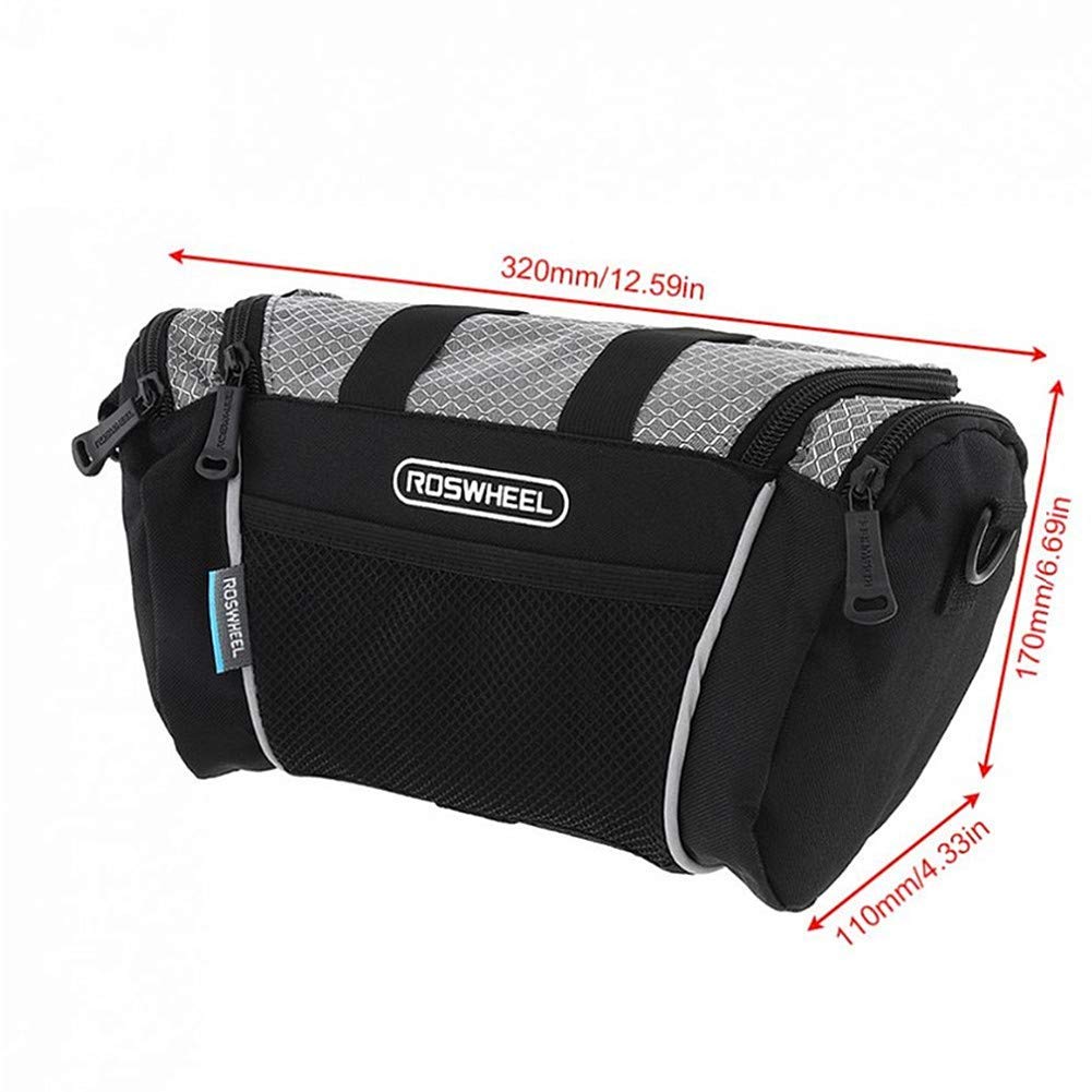 Bolsa de Manillar Bolsa de Bicicleta de montaña Resistente al Agua Cesta de Bicicleta de Gran Capacidad Ajuste Universal para Cualquier Bicicleta