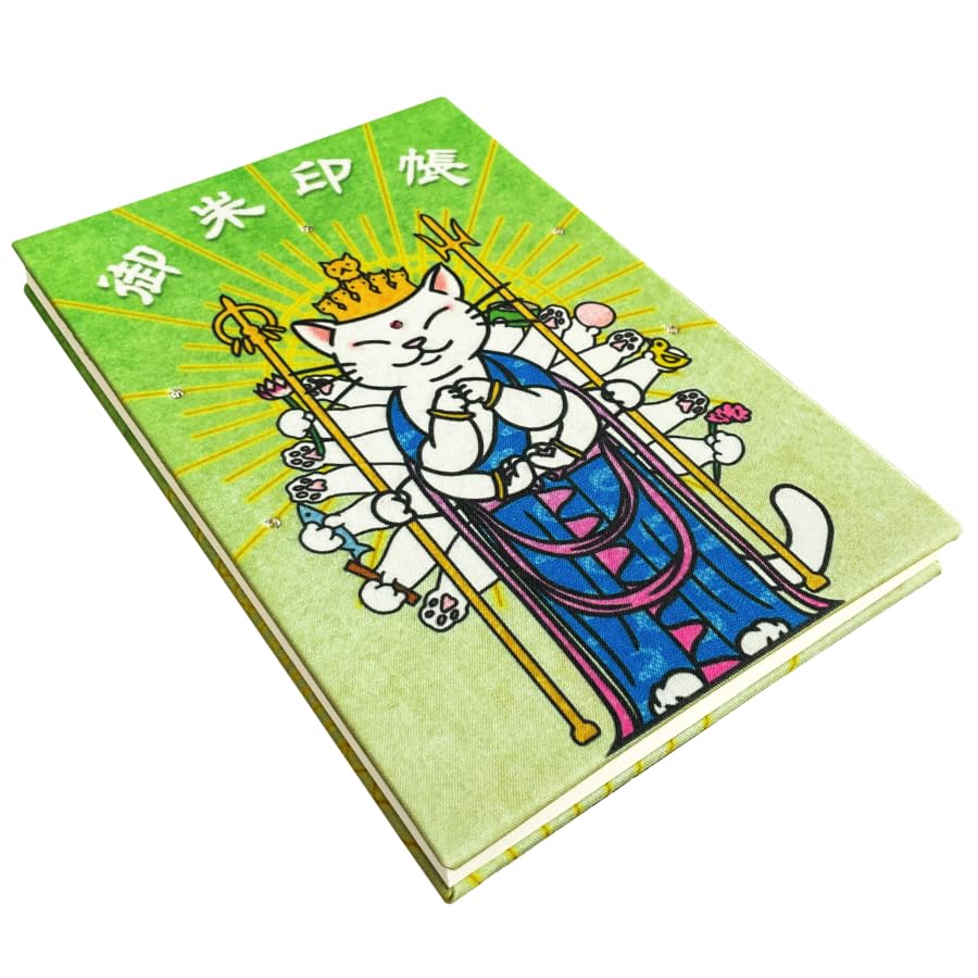 Amazon | 千糸繍院 御朱印帳【千手観音猫】猫仏シリーズ 蛇腹式48