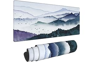 Forest Mountain Bird Fog Landscape Extended Gaming Mouse Pad