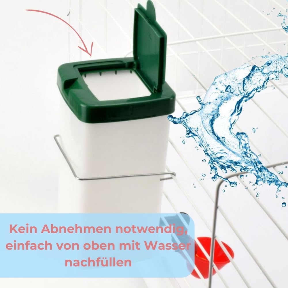 Happy Chickens Trinkflasche Für Hühner Mit Füßen – 10 L, Robuster Kunststoff, Halbtransparent, Für Stall & Freilauf