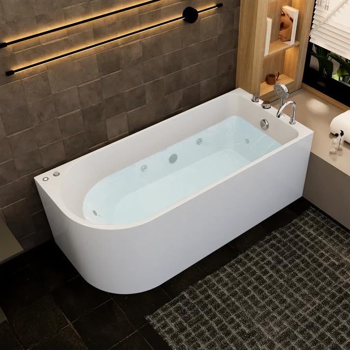 THE BATH WATER  10個 Ivanees 67 Freestanding Whirlpool Soaking Bathtub, Hydro Massage