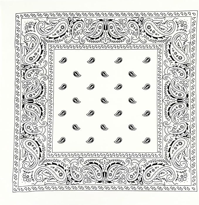Image of SPIN CART Soft Breathable Cotton Paisley Bandana Handkerchief For Hair Head Bike For Men & Women