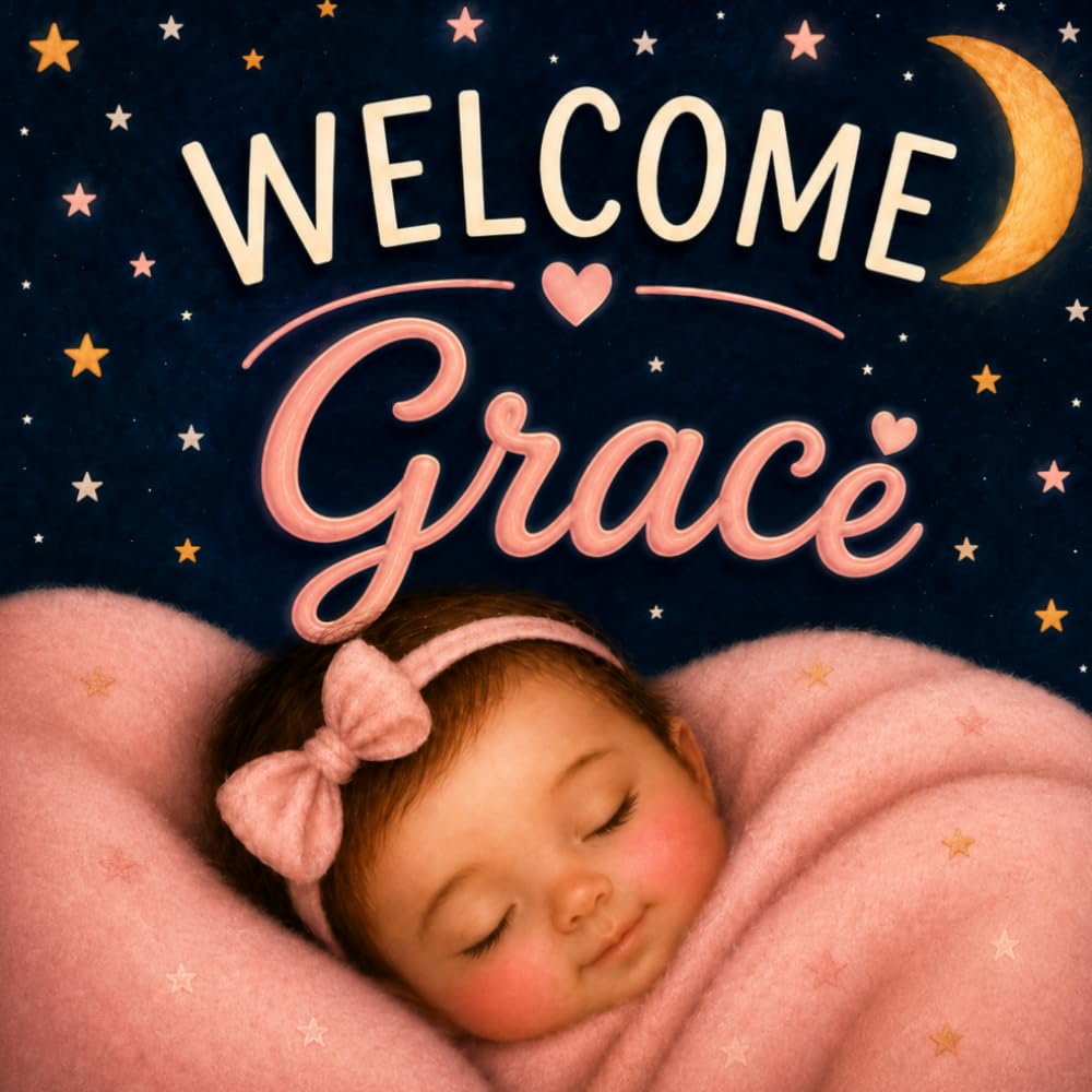 Welcome, Grace: A Personalized Baby Keepsake Book Celebrating Love, Family, and Your First Days Together (Three Hearts Publishing Baby Name Books (GRACE))
