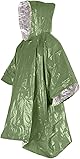 防災 ポンチョ アルミシート レインコート 保温シート アウトドア 災害用 便利なポンチョ簡易トイレ用 目隠 防災 アルミ ポンチョ 防寒 90の体熱を保つ 防水 保管 ポーチ付 軽い 手軽 暖かい ポーチ付きだから保管 キャンプウォーキングハイキング用の全天候型屋外サバイバルポンチョ