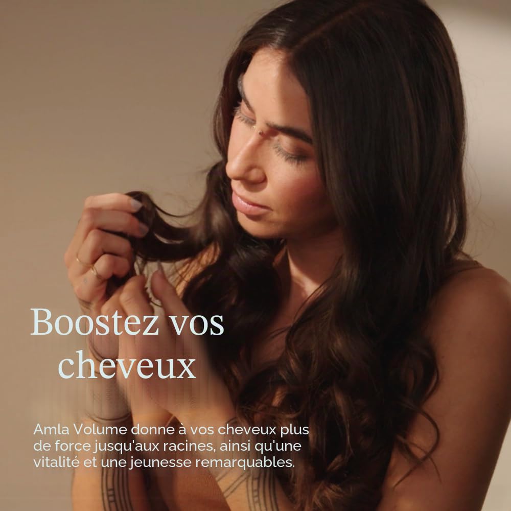 khadi AMLA VOLUME Shampooing ayurvédique – Recharge – Cheveux puissants et volume grâce aux racines fortes – 100 % naturel et végétalien – 400 ml