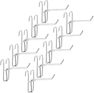 VILLCASE 10 Pcs Shelf Grid Hook J Style Peg Hook Pegboard Hooks Grid Hook for Pegboard Store Product Hook Pegboard Hook Organizer Garage Organization Hooks Iron Wall Hook Accessories