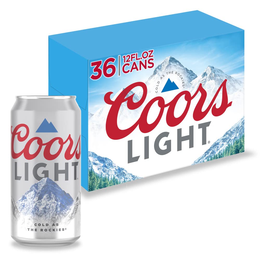Coors Light Beer, American Light Lager Beer, 36 Pack Beer, 12 FL OZ Cans, 4.2% ABV