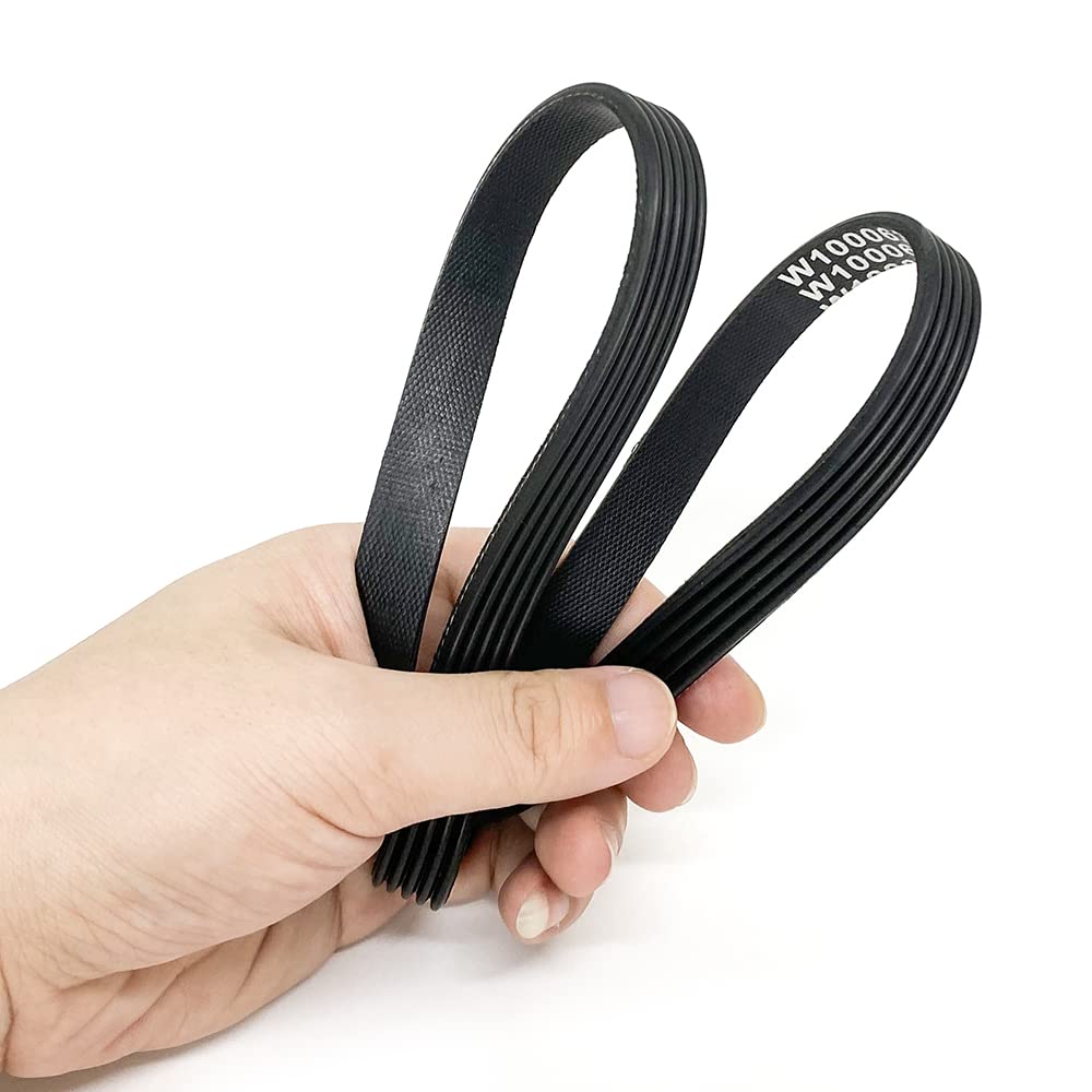 2-Pack Washer Drive Belt - Replaces Whirlpool/Maytag PS11747978, AP6014712 (W10006384)