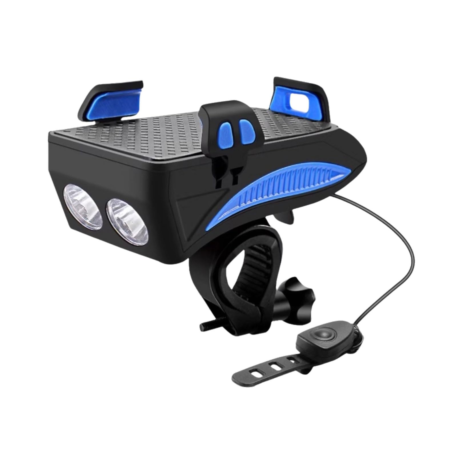Sonnette de vélo en Plastique, Sonnette électrique for vélo de Montagne, Phare de vélo Super Puissant, klaxon Rechargeable, Multifonction