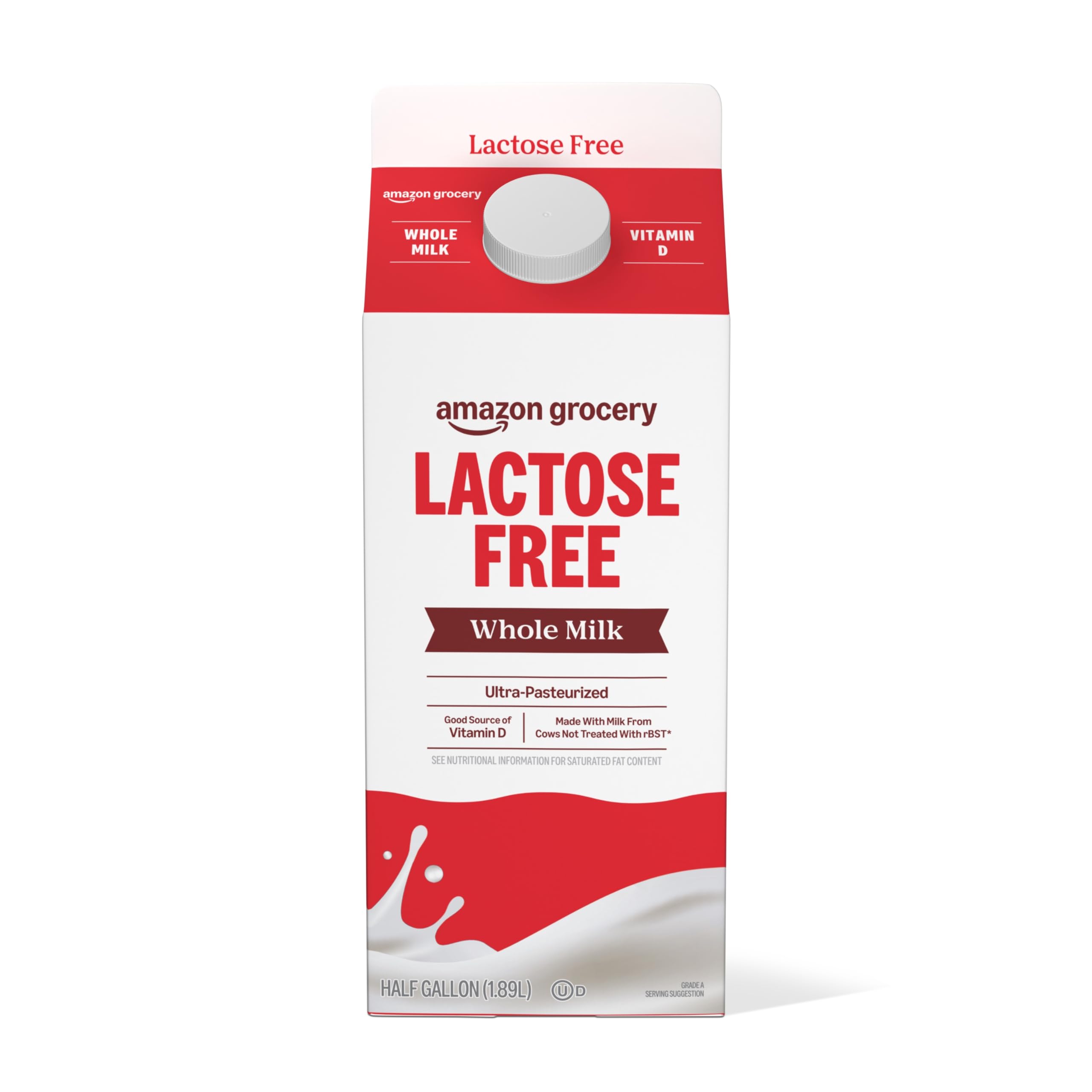 Amazon.com: Amazon Grocery, Lactose Free Whole Milk, Half Gallon