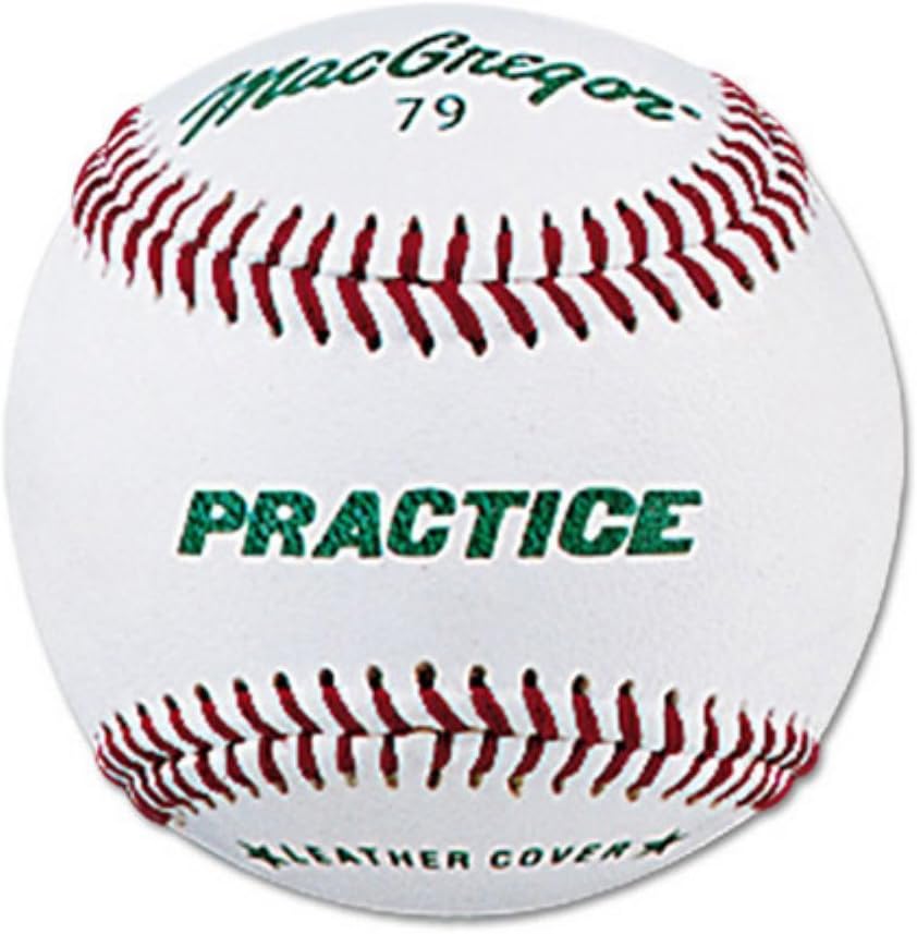 Macgregor 79PY Boys Practice Baseball, White, Youth (One Dozen)